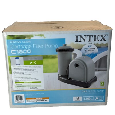 Intex Krystal Clear 1500 GPH Above Ground Swimming Pool Cartridge Filter System