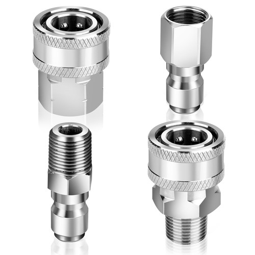 5000PSI Pressure Washer Quick Connect Fitting Stainless Steel 3/8" Hose Adapter