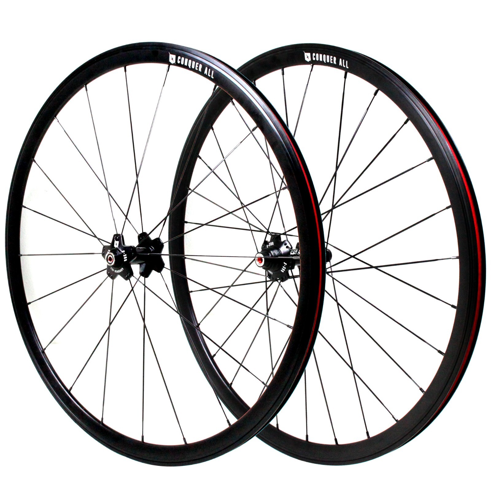 Conquer Elite S-300 Fixed Gear 700c Wheelset with machined