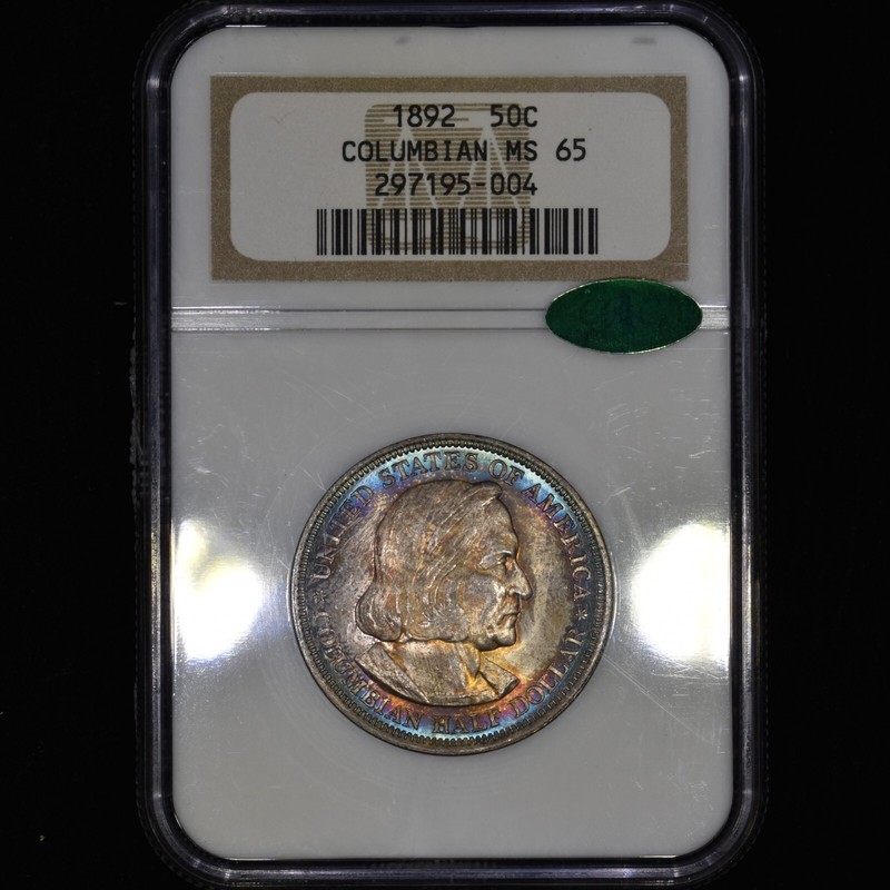1892 COLUMBIAN HALF DOLLAR ✪ NGC MS-65 CAC ✪ SILVER