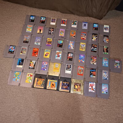 50 NES NINTENDO GAMES LOT = SUPER MARIO 1 2 3 ZELDA MEGA MAN 3 YOSHI PAC-MANIA