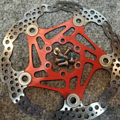 ALLIGATOR Diamond 2-Piece Heat Dispersion 160mm Bike Brake Rotor Gold//Black//Red