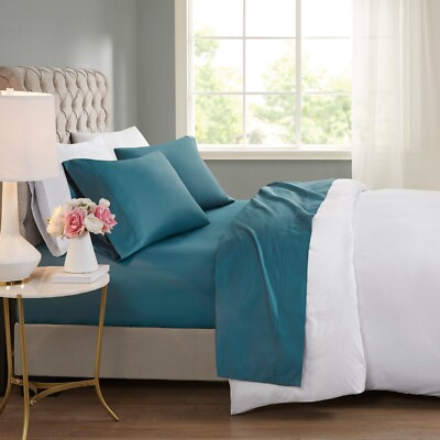 Beautyrest 4 PC 600 Thread Count Cooling Cotton Blend Deep Pocket Sheet Set