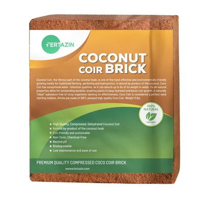 Premium Coco Coir Brick - 10LBS / 4.5KG - Makes 18-20 Gallons - OMRI Listed -...