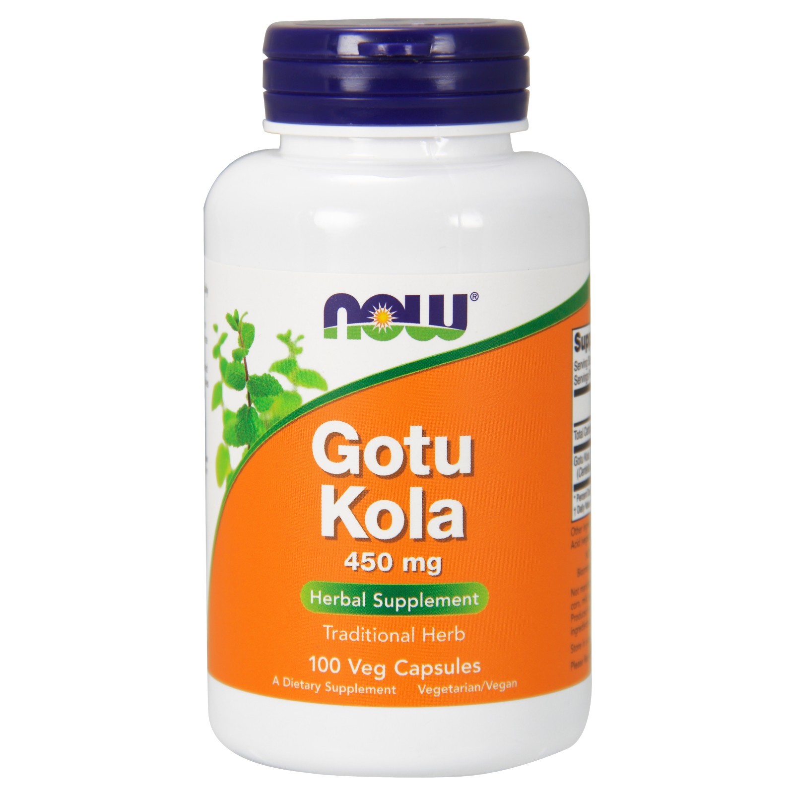 NOW Foods Готу кола, 450 мг, 100 растительных капсул