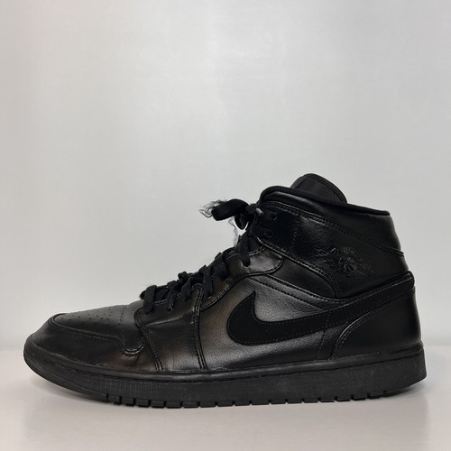 Nike Air Jordan 1 Retro Mid Triple 2019 Black Sneakers Shoes