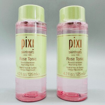 Pix! Skintreats Petra Rose Tonic ~Rose & Elderflower Nourishing Toner 2PKx4.2 oz