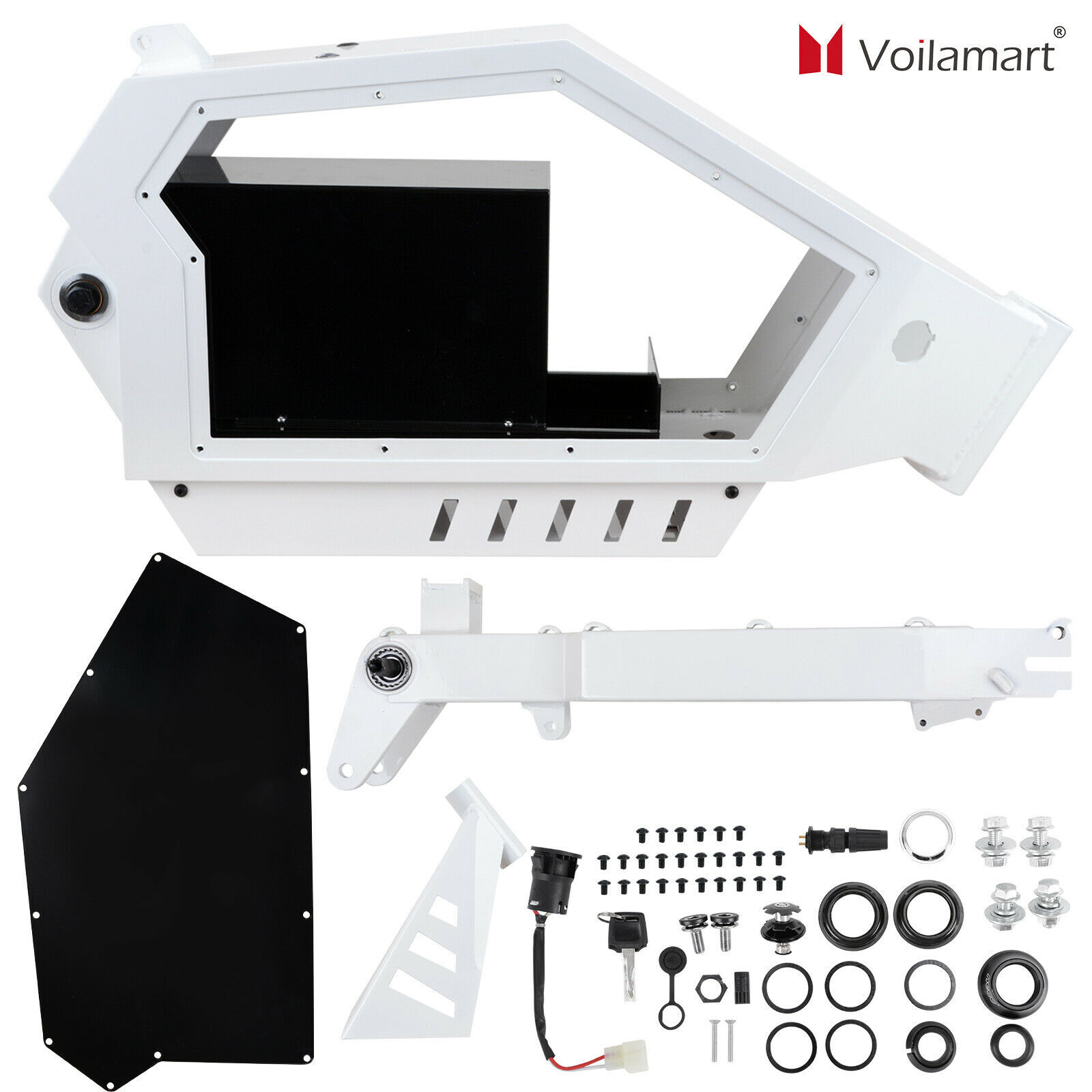 Voilamart Electric Bike Frame Steel DIY Kit for EBike 3000W-5000W Stealth Bomber