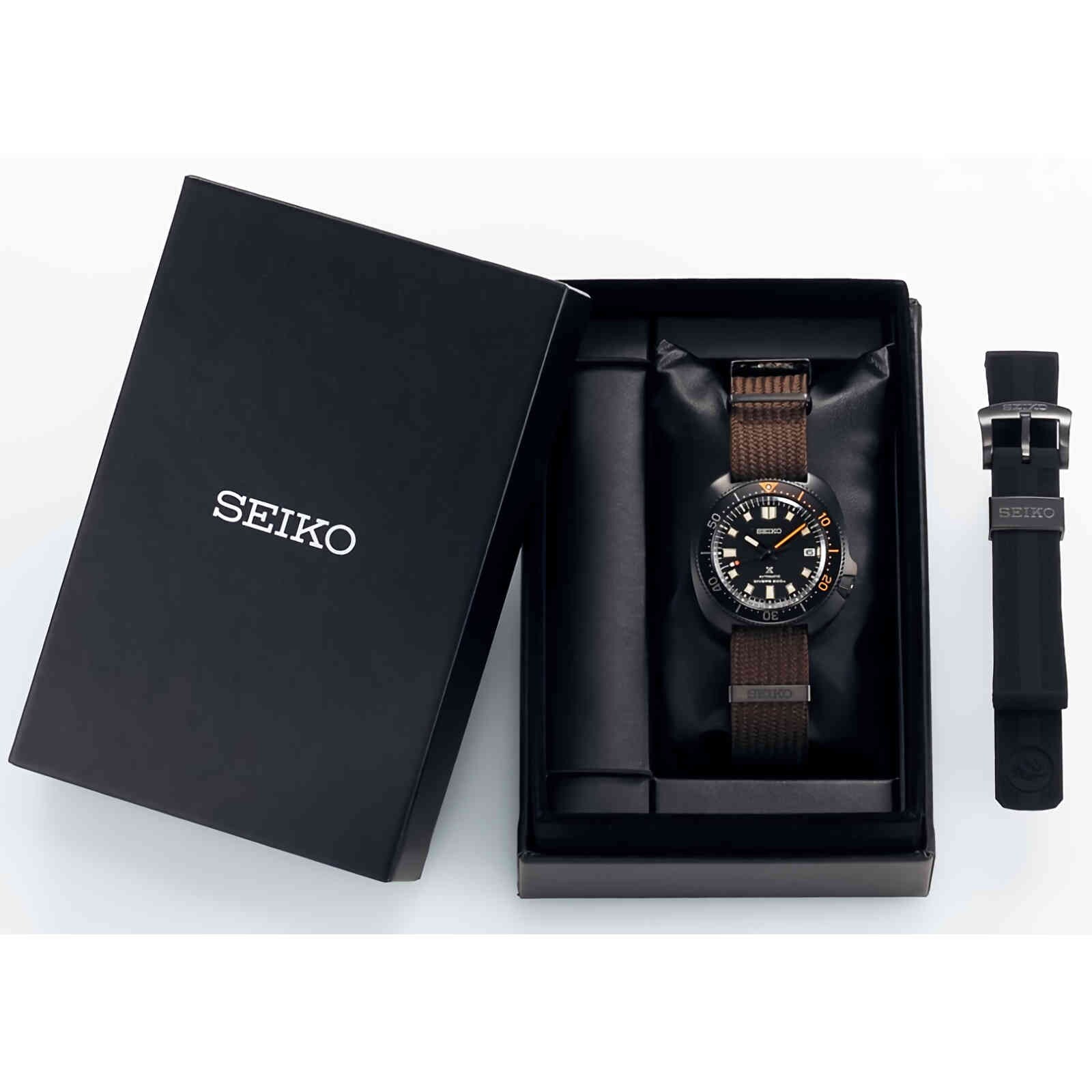 Pre-owned Seiko Prospex Spb257j1 Black Series Limited Edition 1970 Reissue Automatic Watch