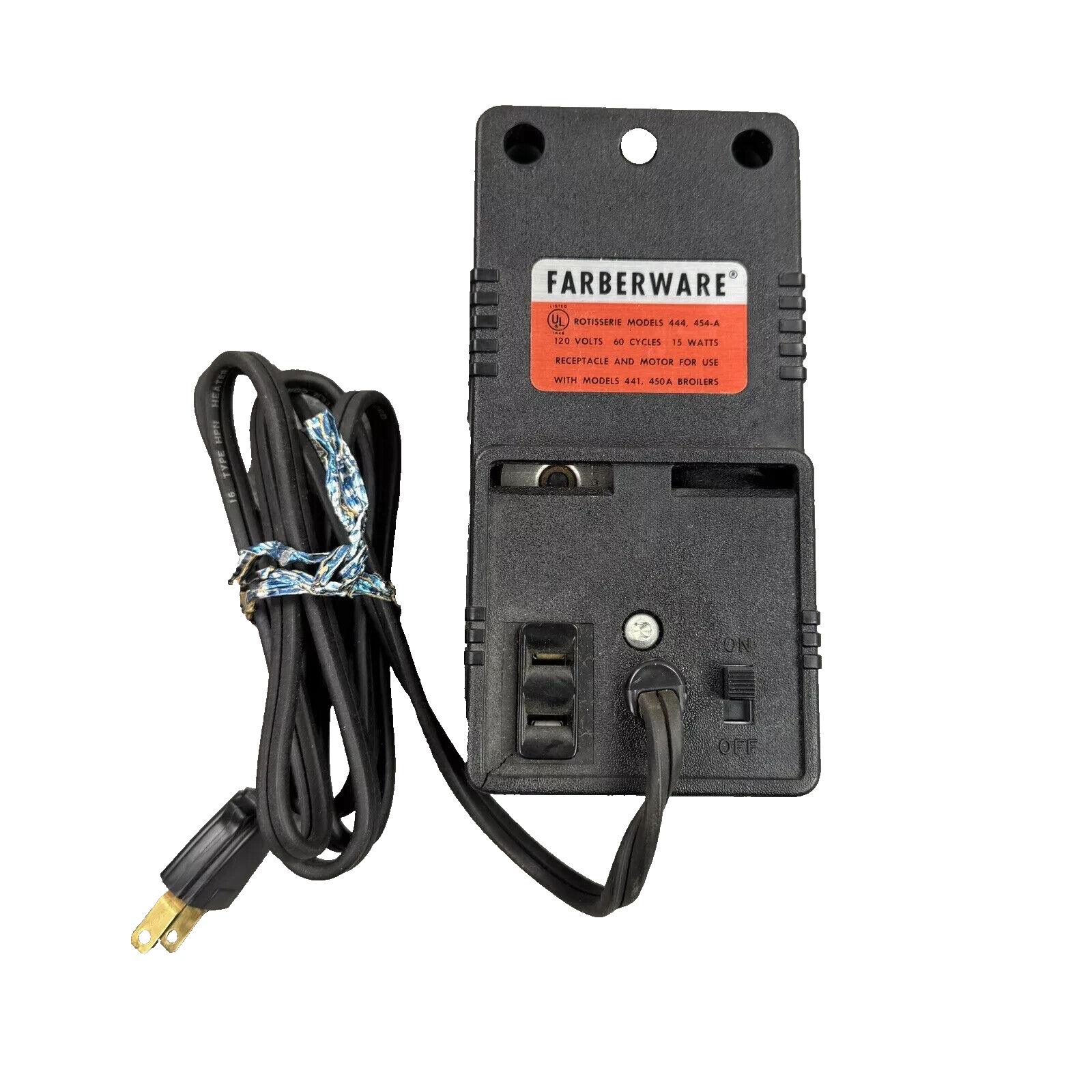 Buy Farberware electric MOTOR Broiler Grill ROTISSERIE 441 450A 444 454A power cord