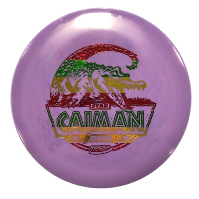 DISC GOLF INNOVA STAR CAIMAN OVERSTABLE MID-RANGE 172g PURPLE W/ RASTA FOIL