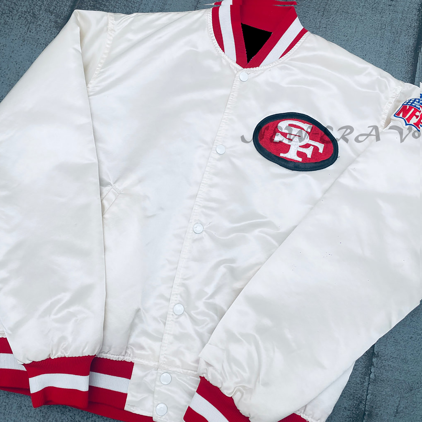 San Francisco 49ers White Lightweight Satin Jacket: Embrace Classic Style