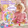 Toys for 1 2 3 Years Old Boys Girls, Musical Spin and Sing Alphabet Zoo with Lights and Sounds, Learning Educational Toys for Toddler 1-3, Christmas Birthday Gifts for Baby Kids Age 6-9-12-18 Months