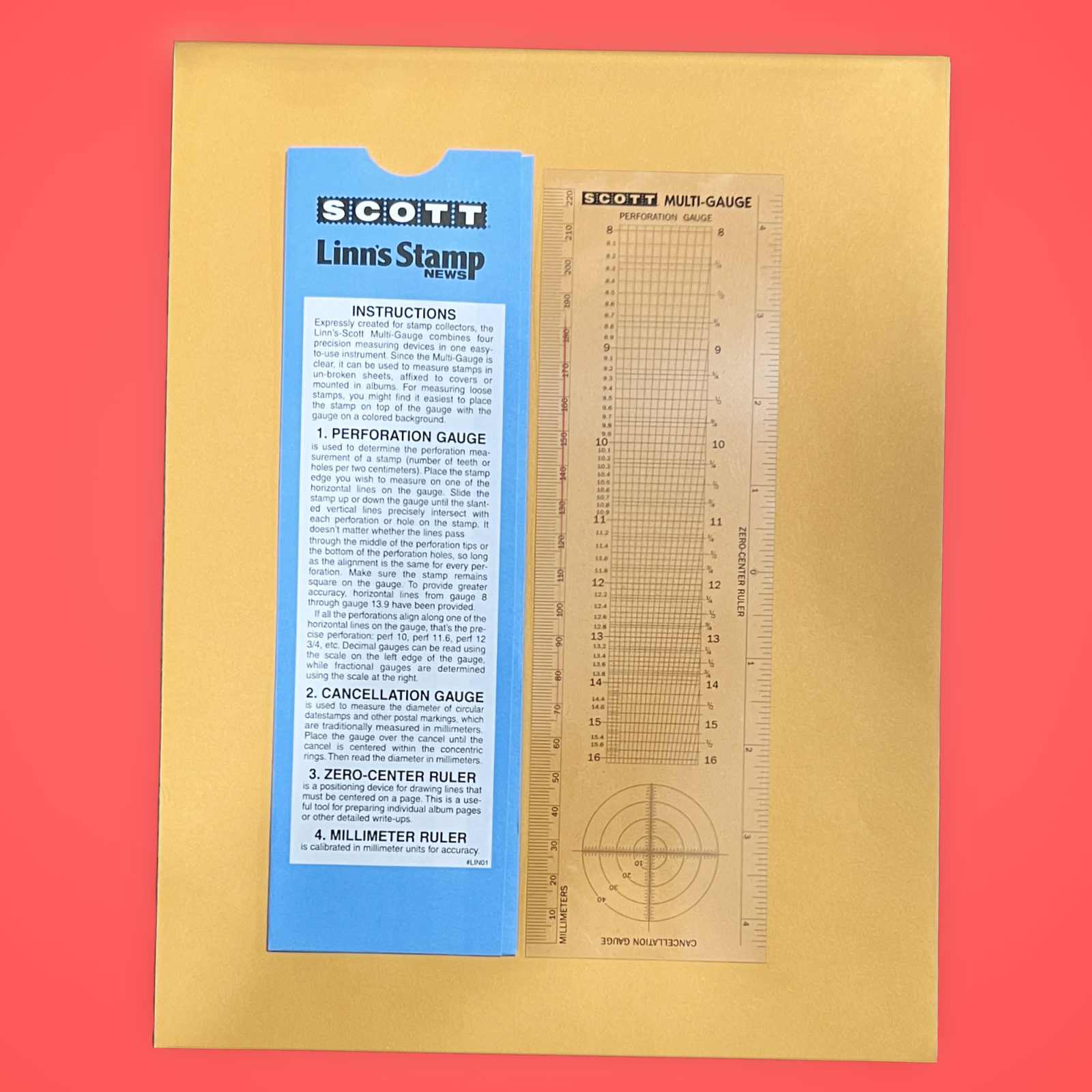 SCOTT PERFORATION GAUGE - MULTI-GAUGE - FREE SHIPPING *WE HELP OUR VETERANS***