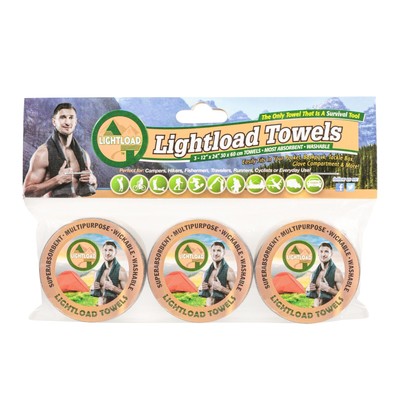 Lightload Towels three pack 12x24'' .5oz