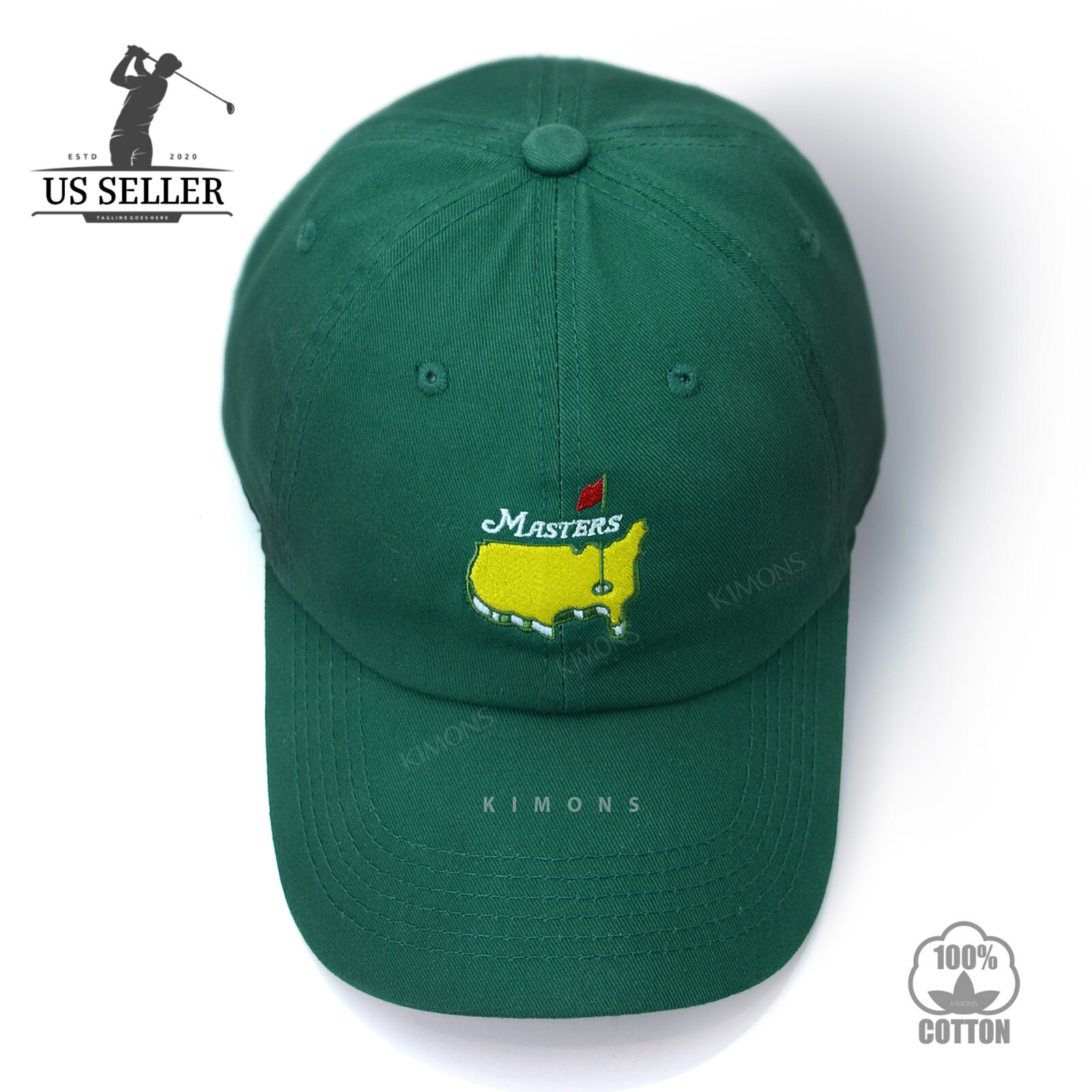 MASTERS 2025 年号入り マスターズ　グリーン　キャップ Cotton 2025 Augusta National Golf Club Dad Hat Classic Dark
