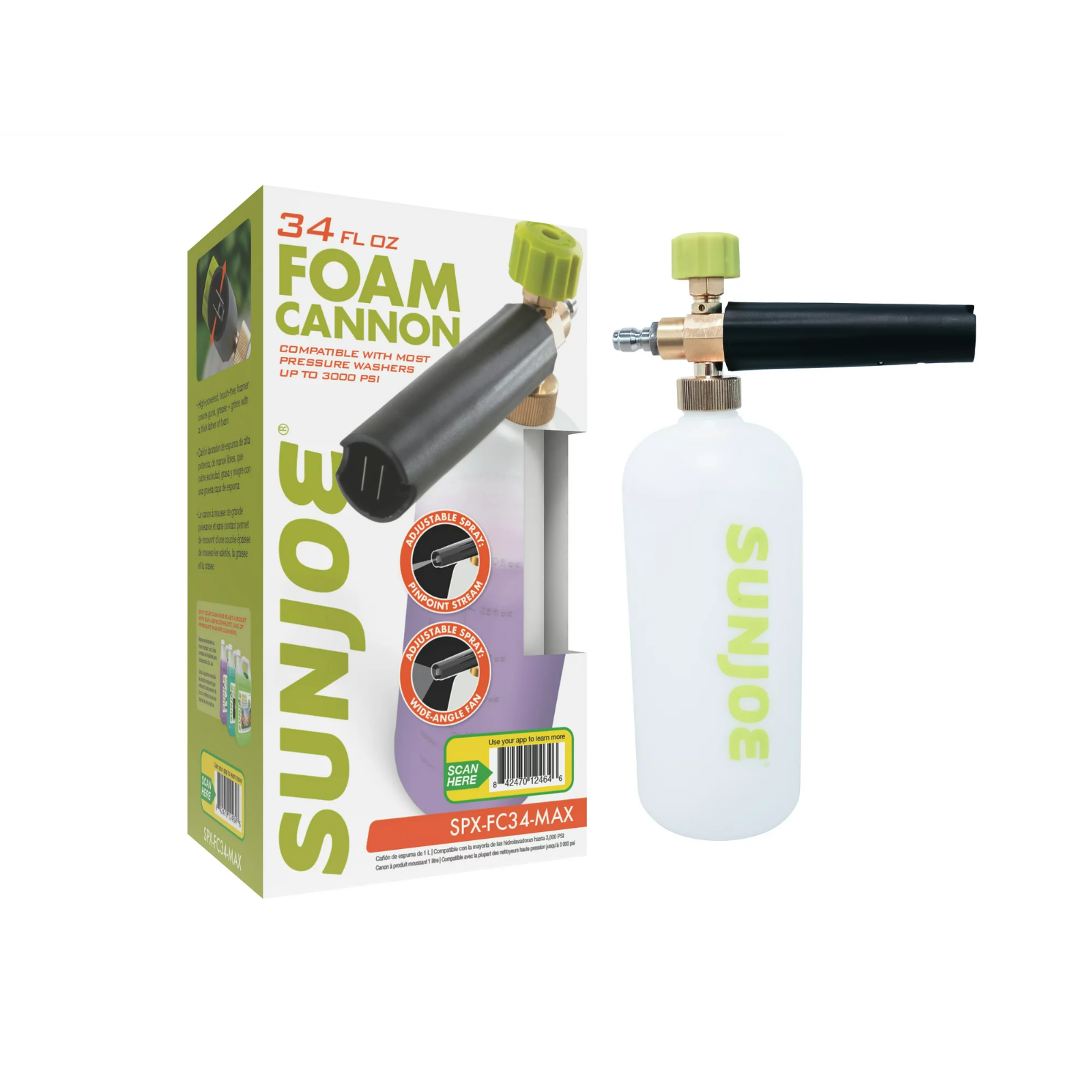 Sun Joe Foam Cannon for Electric Pressure Washers,