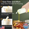 Aivher 18oz/550ml Olive Oil Dispenser Bottle for Cooking -Drip-Free Spout Glass Dispenser- Kitchen Oil Dispenser with Automatic Pouring Lid - Thick Glass Oil Bottle for Air Fryer, Salad (Beige)