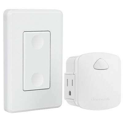 DEWENWILS Wireless Light Switch Remote Control Outlet 15 AMP Heavy Duty Whlte