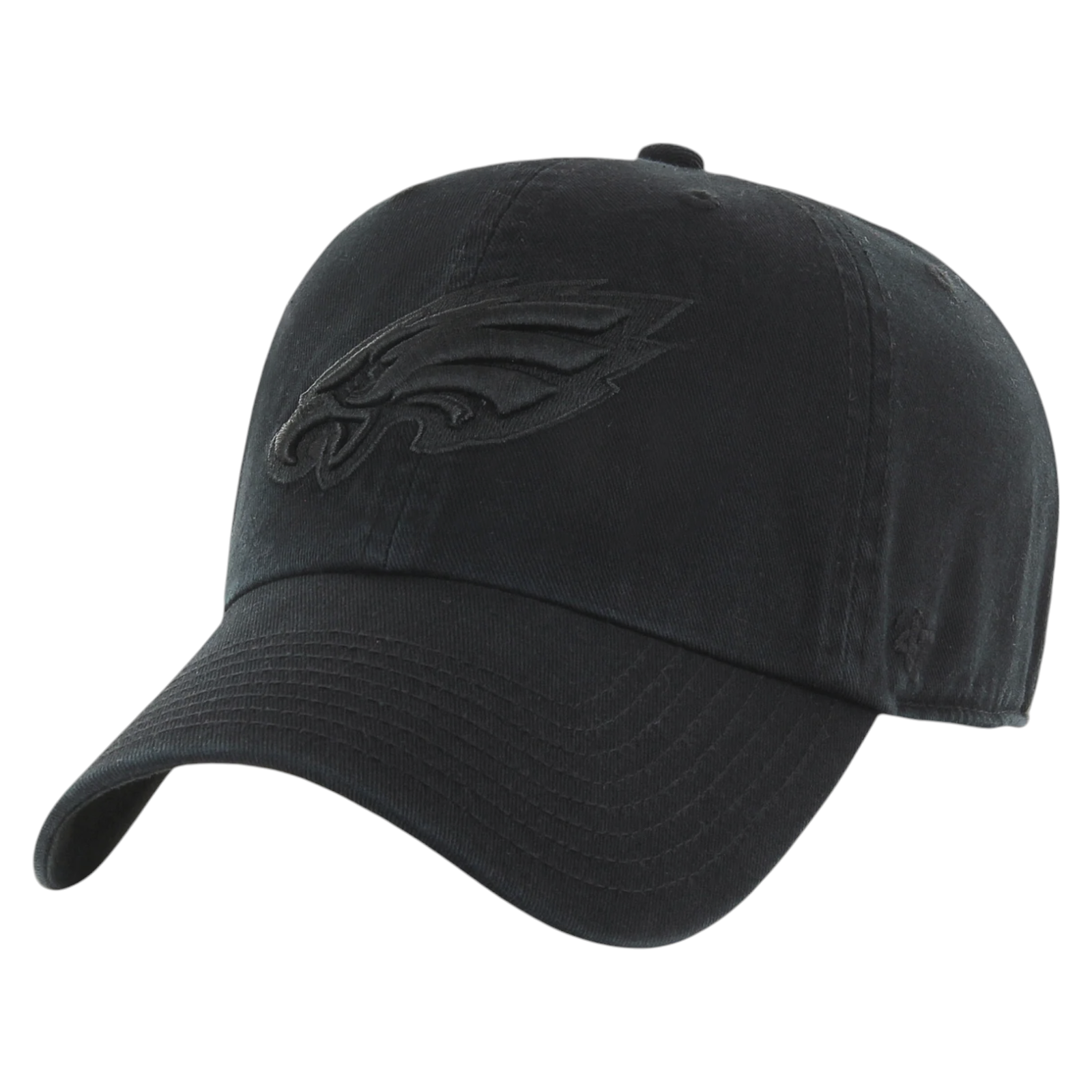 '47 Brand NFL Philadelphia Eagles Black Out Clean Up Men's Strapback Cap Hat