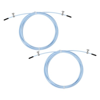 2Pcs 10Ft Speed Jump Rope Replacement Cable 2.5mm Skipping Rope Blue