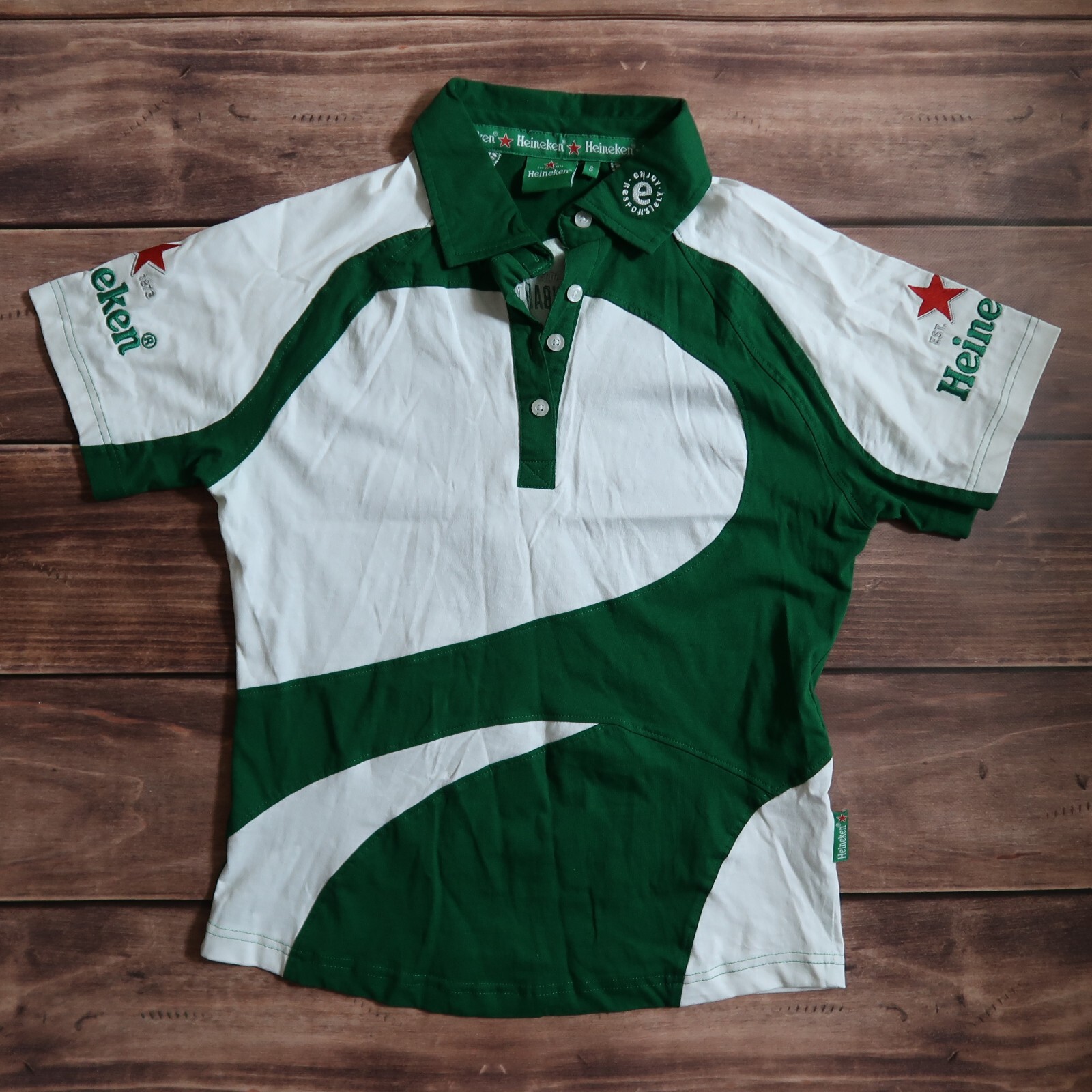 Vintage Heineken Rugby Shirt cotton, Men`s Size S