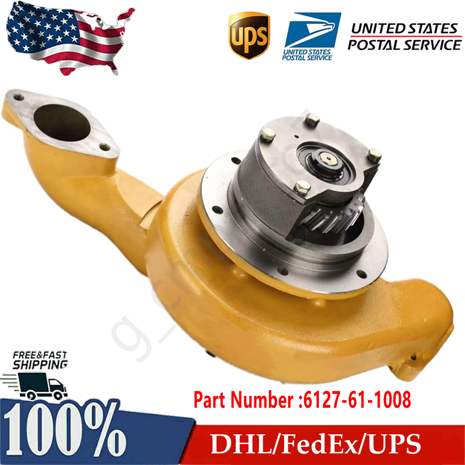 Water Pump 6127-61-1008 6127611008 For Komatsu Engine S6D155-4