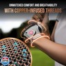 Copper Tech Ladies Golf Gloves Women (2nd Gen) | Copper Compression Wrist and Joint Support | Flexible and Comfortable Fit with Premium Leather Construction | Reinforced Palm Pad for Tacky Grip and Traction