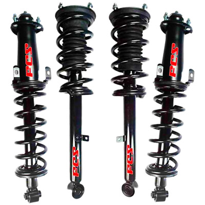2 Front & 2 Rear Complete Strut & Coil Spring Set FCS For Lexus IS250 IS350 RWD