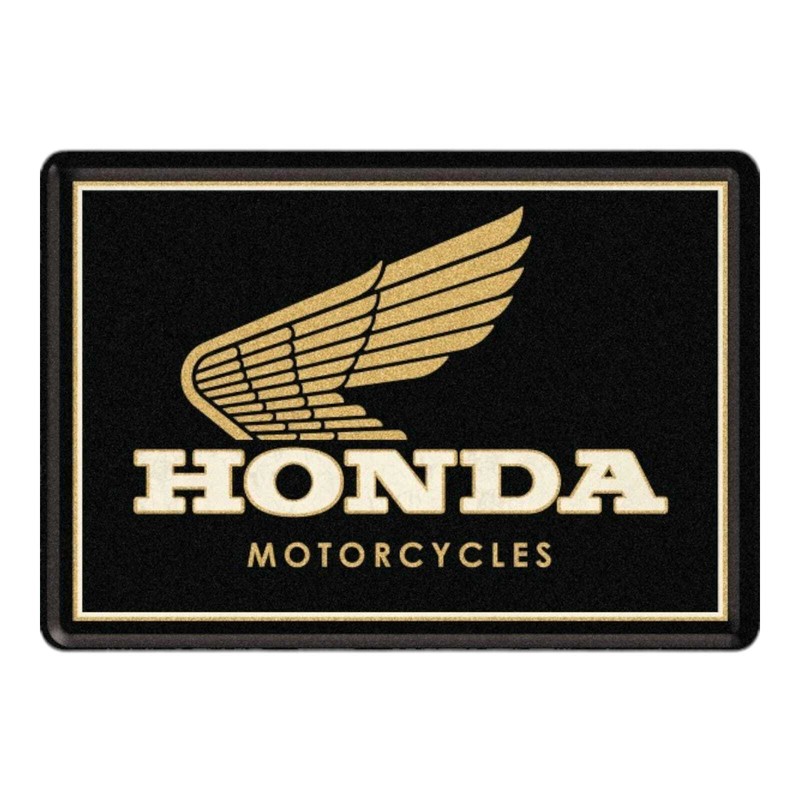 Mini-Blechschild, Blechpostkarte 10x14cm - Honda Mc - Motorcycles Gold