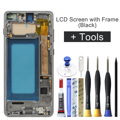 NEW OLED LCD Display Touch Screen Digitizer Frame For Samsung Galaxy S10+ Plus