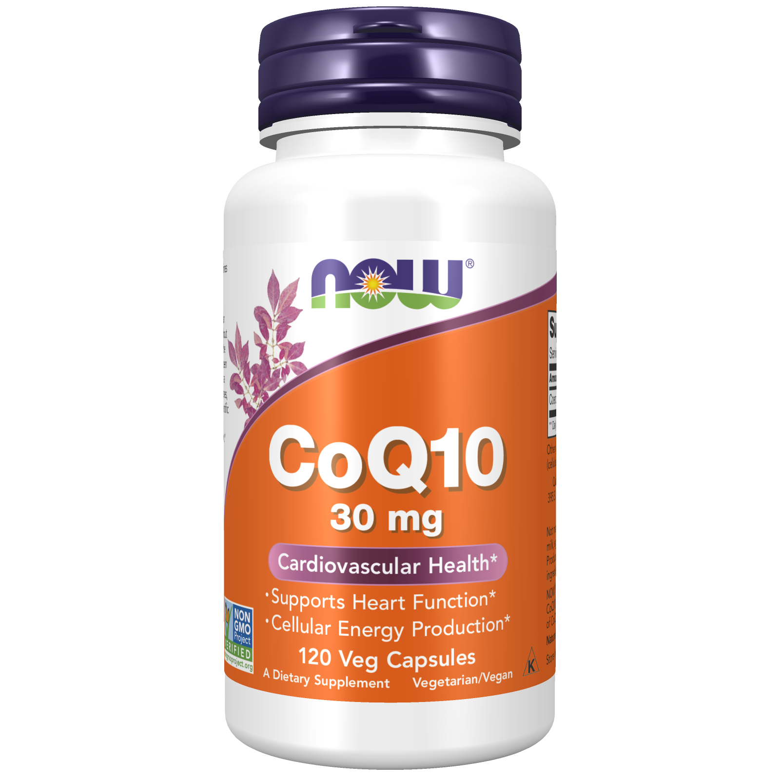 NOW Foods CoQ10, 30 мг, 120 растительных капсул