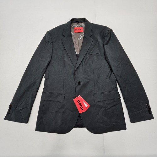 Pre-owned Hugo Boss Men's 36r Jacket 30r Pants Modern-fit Super Flex Suit Dark Green Wool