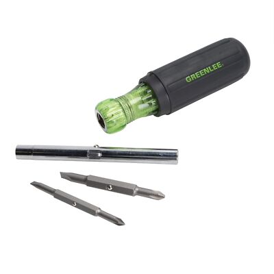 Greenlee 0153-42C 6-in-1 Multi-Tool Screwdriver with Flat-Tip, Phillips, and Hex