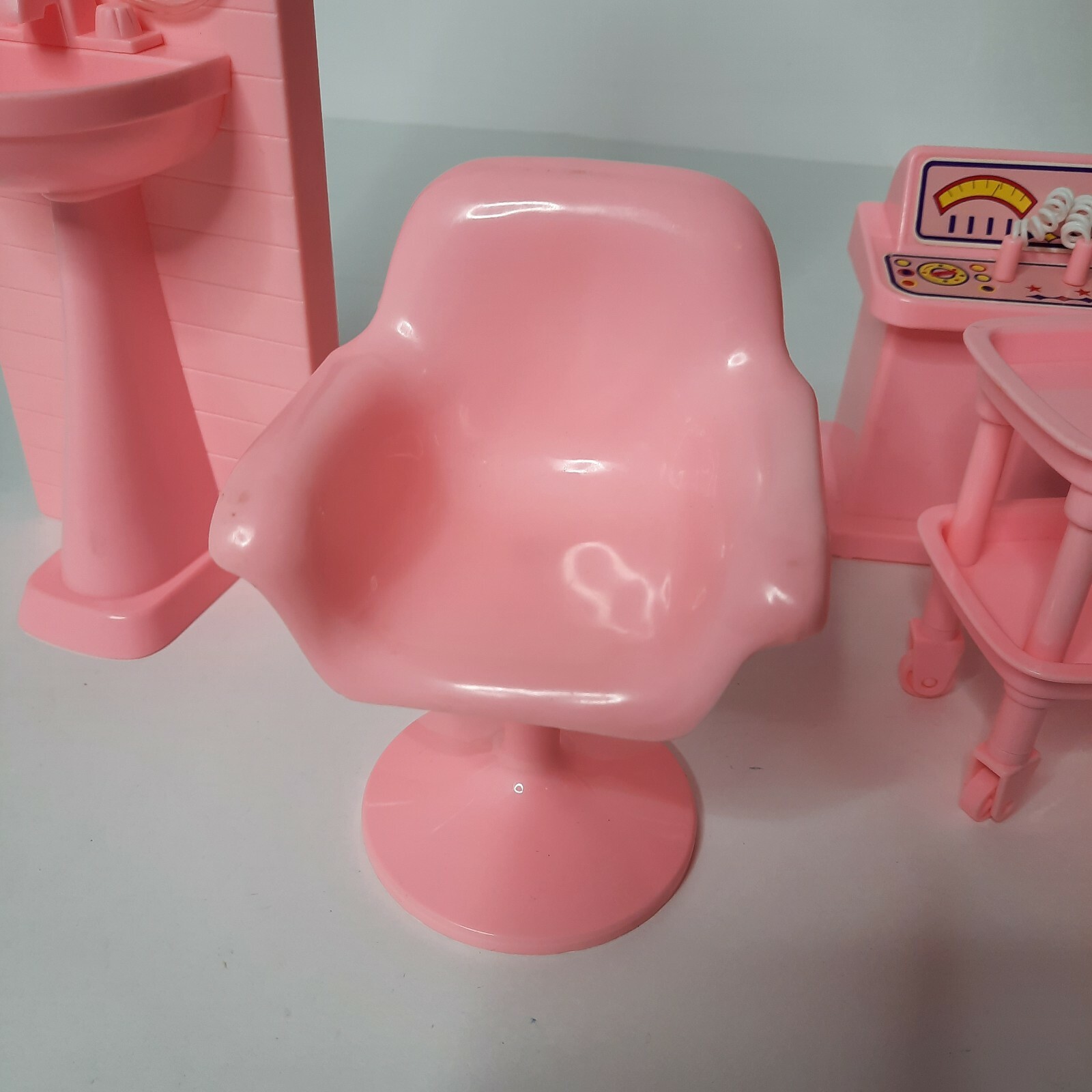 M&C Beauty Salon Accessories Chair Hair Dryer Cart Hair Wash Station for Doll