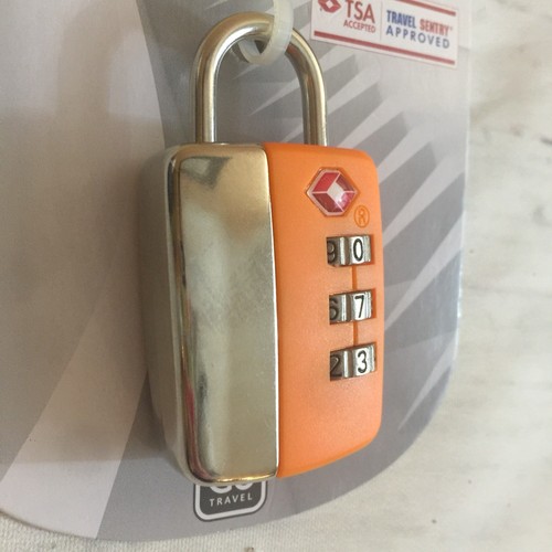 World Collection TSA Lock Orange New Travel Sentry