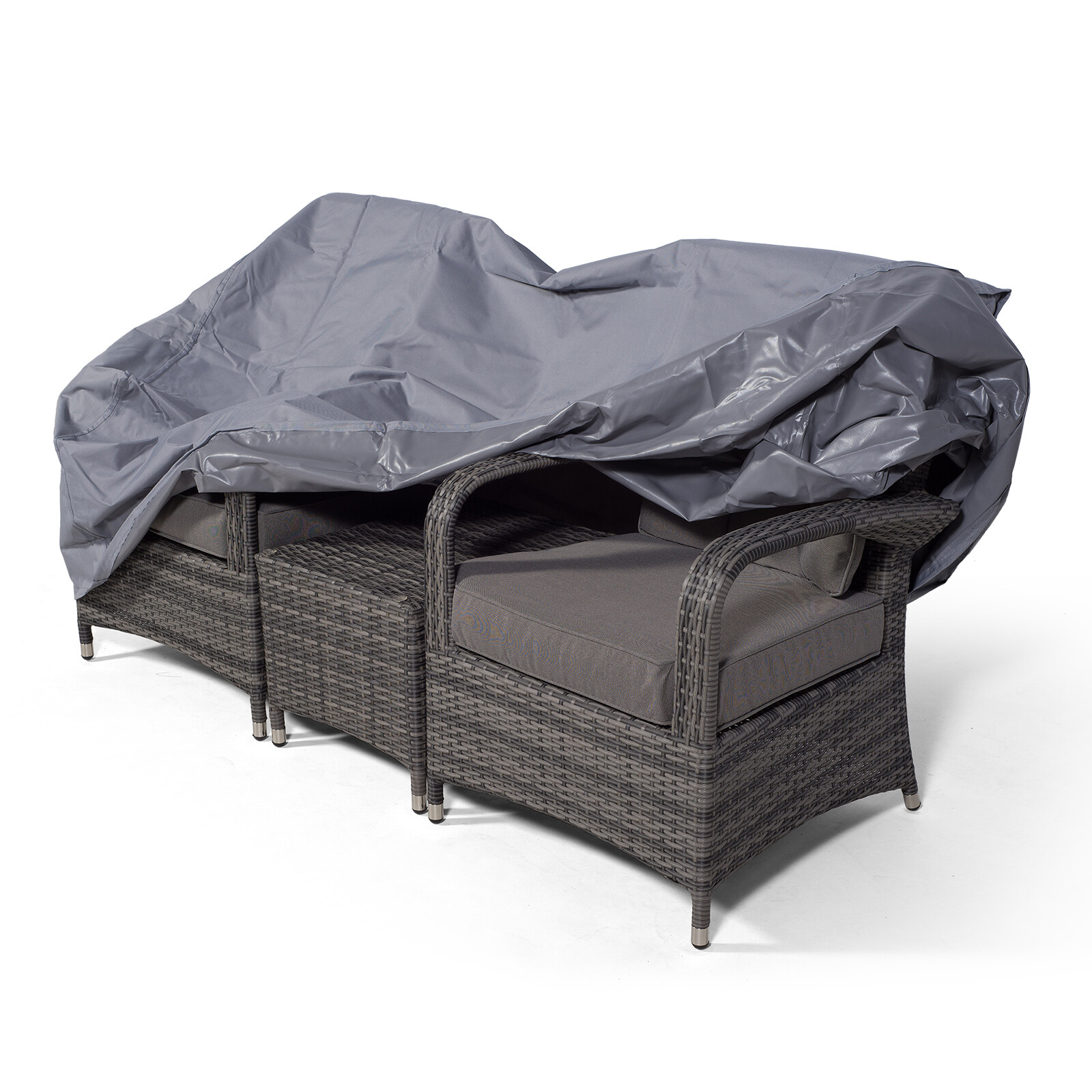 Arizona 2 Seat Rattan Lounge Chair & Table Patio Garden Furniture Set w