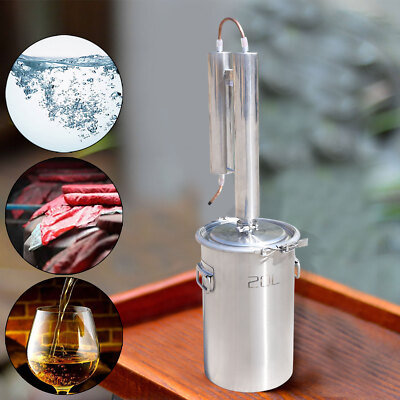 12/20/35L Water Wine Alcohol Water Distiller Moonshine Still Brewing Boiler Kit