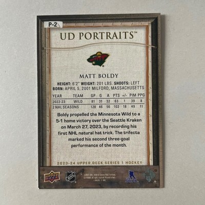 2023 Upper Deck Series 1 #P-2 Matt Boldy UD Portraits