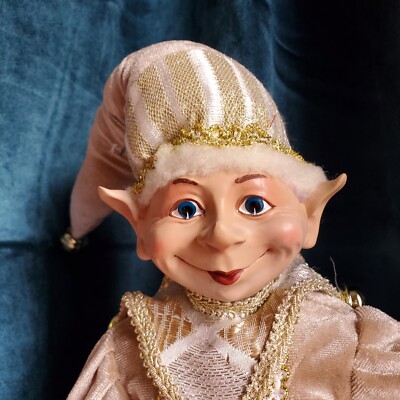 Hobby Lobby CHRISTMAS Posable Elf PIXIE DOLL FARIES Wire Frame 18'' Tall