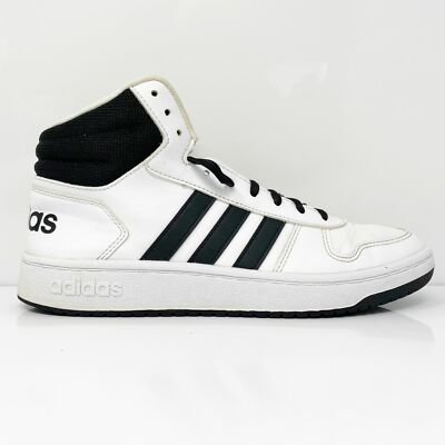 

Adidas Mens Hoops 2.0 BB7208 Белая Черная Повседневная Обувь Кроссовки Размер 8.5, Белый, Hoops 2.0
