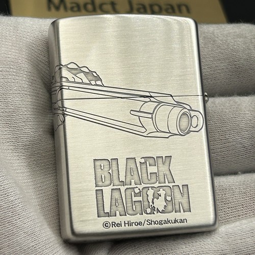 Zippo BLACK LAGOON REVY 3-sides Etching Oxidized Silver Plating Japan Limited