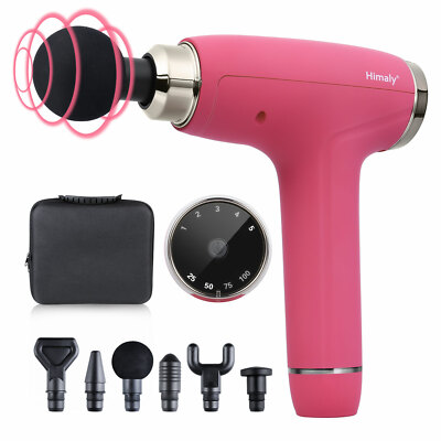 Himaly Massagepistole Massage Gun 5 Stufen 6 köpfe shiatsu Muskeln Massagegerät