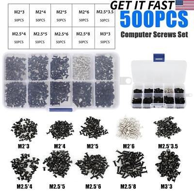 500Pcs Set Laptop Computer Screws Set For HP Dell Lenovo Sony Toshiba SAMSUNG