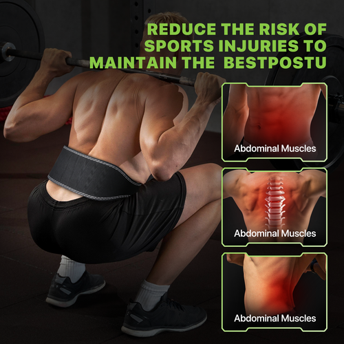 Weight Lifting Belt Fitness Leather Bodybuilding Strength Training Back Support