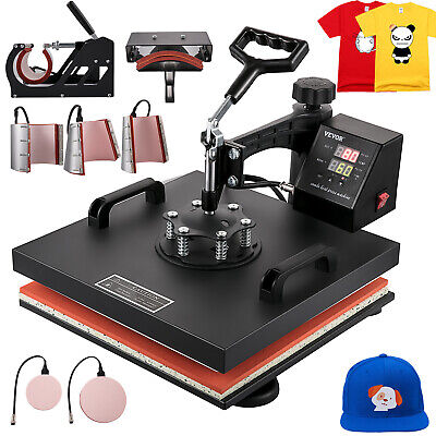 VEVOR 8IN1 Combo T-Shirt Heat Press Transfer 15x15 1100W Swing Away Sublimation