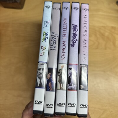 LOT 5 Woody Allen Movie DVDs Zelig Purple Rose Another Woman Stardust Shadow Fog