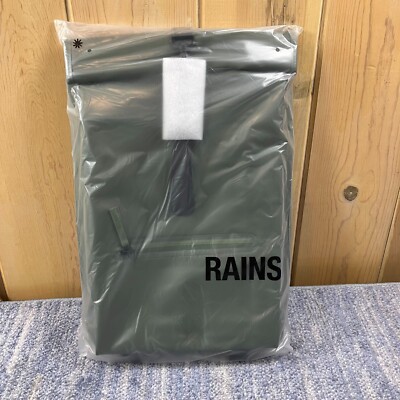 RAINS Rolltop Rucksack Waterproof Backpack Evergreen