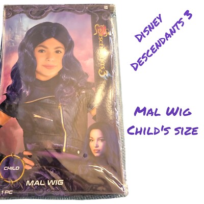 Disney Descendants 3 ''Mal'' Child's Wig Perfect For Halloween Or Dress Up, NEW