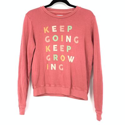 Sol Angeles X Anthropologie Sweatshirt Women's Sz S Keep Going Keep Growing